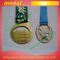 Three color ribbon souvenir medallions for police man